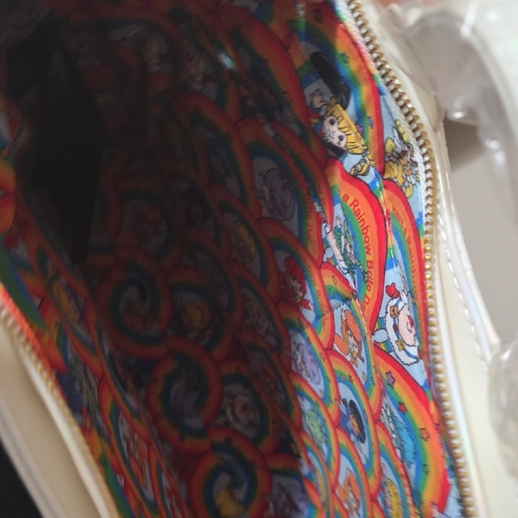 Loungefly White Embossed Rainbow Tote - Picture 4 of 8